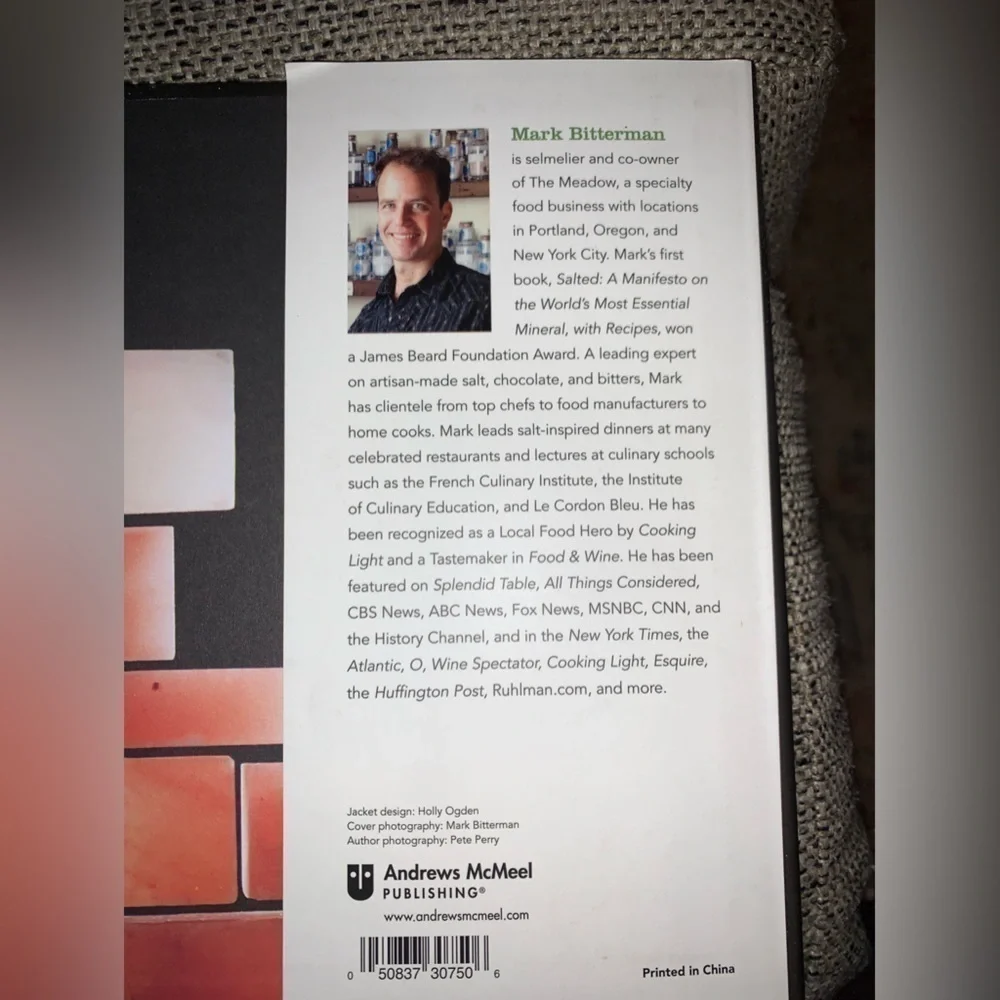 Salt block cooking recipe book Mark Bitterman best selling author of salted
